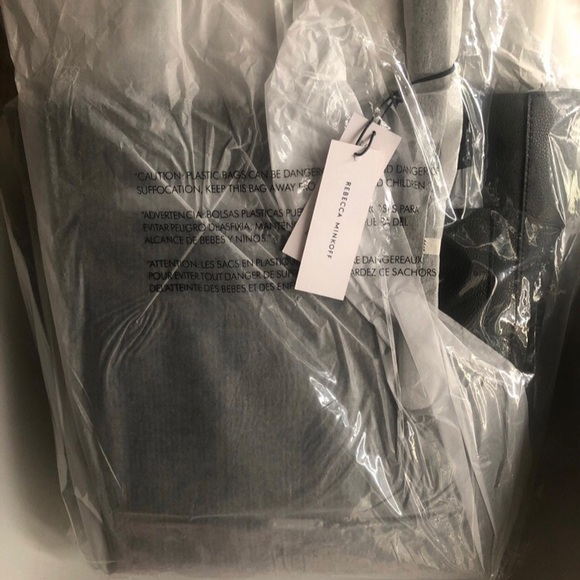 NWT $198 Rebecca Minkoff Stella Leather Black Tote - Picture 9 of 9